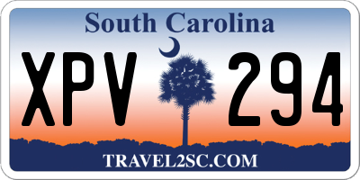 SC license plate XPV294