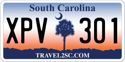 SC license plate XPV301