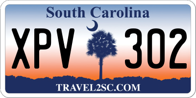 SC license plate XPV302