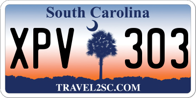SC license plate XPV303