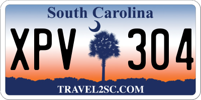 SC license plate XPV304