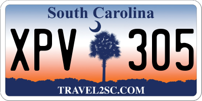 SC license plate XPV305
