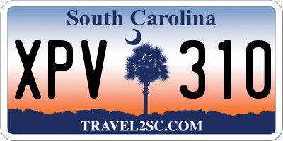 SC license plate XPV310