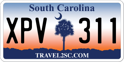 SC license plate XPV311