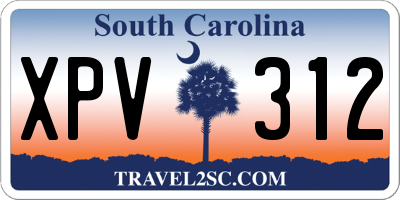 SC license plate XPV312
