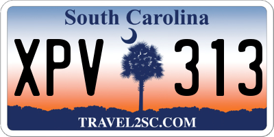 SC license plate XPV313