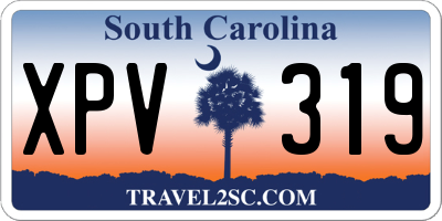 SC license plate XPV319