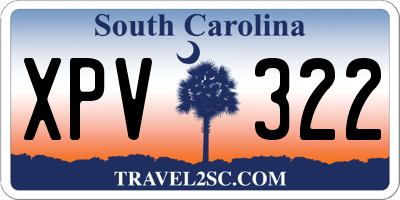 SC license plate XPV322