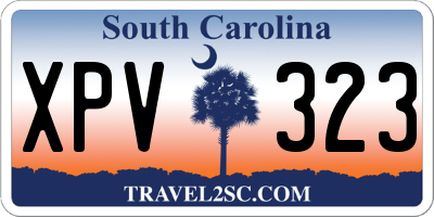 SC license plate XPV323