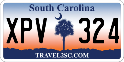 SC license plate XPV324
