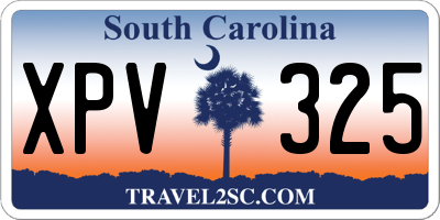 SC license plate XPV325