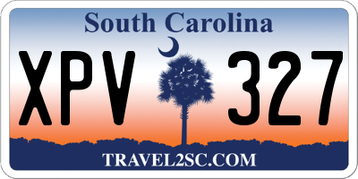 SC license plate XPV327