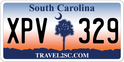 SC license plate XPV329