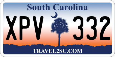 SC license plate XPV332