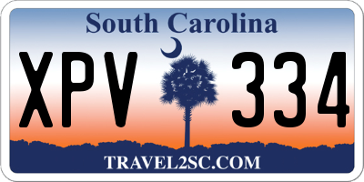 SC license plate XPV334