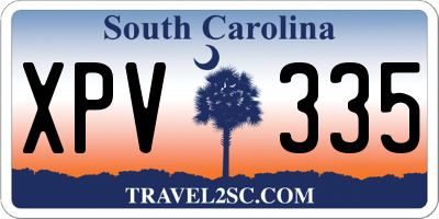 SC license plate XPV335