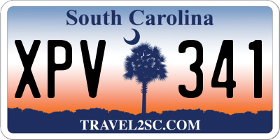 SC license plate XPV341