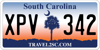 SC license plate XPV342