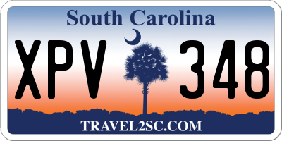 SC license plate XPV348