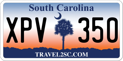 SC license plate XPV350