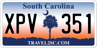 SC license plate XPV351