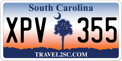 SC license plate XPV355