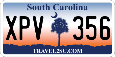 SC license plate XPV356