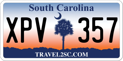 SC license plate XPV357