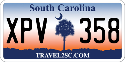 SC license plate XPV358