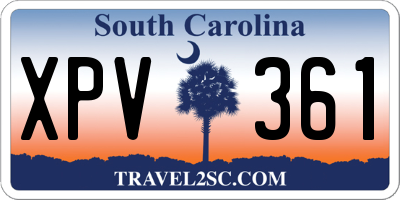 SC license plate XPV361