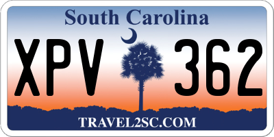 SC license plate XPV362