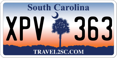SC license plate XPV363