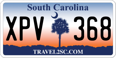SC license plate XPV368