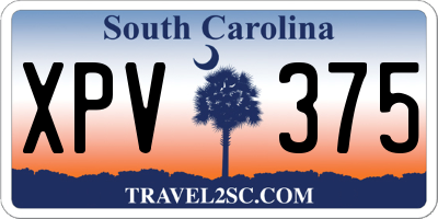 SC license plate XPV375
