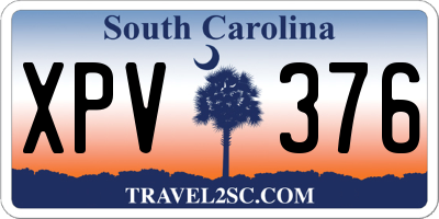 SC license plate XPV376