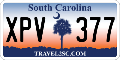 SC license plate XPV377