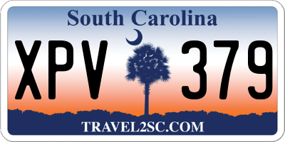 SC license plate XPV379