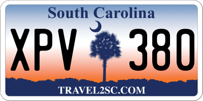 SC license plate XPV380