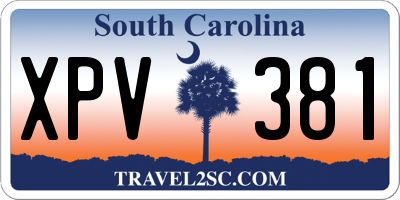 SC license plate XPV381