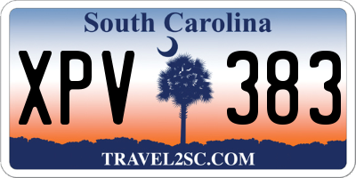 SC license plate XPV383