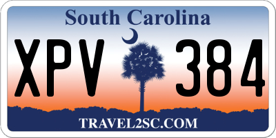 SC license plate XPV384