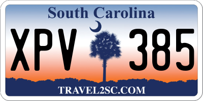 SC license plate XPV385