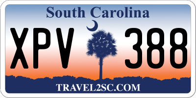 SC license plate XPV388