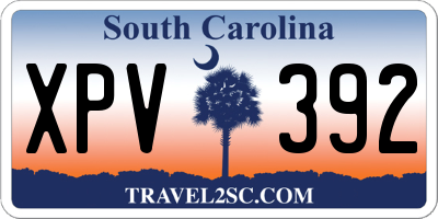 SC license plate XPV392