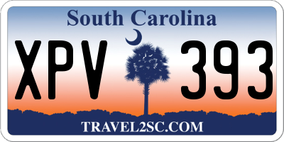 SC license plate XPV393