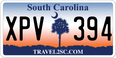SC license plate XPV394