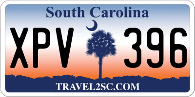 SC license plate XPV396