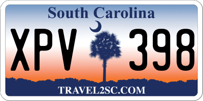 SC license plate XPV398