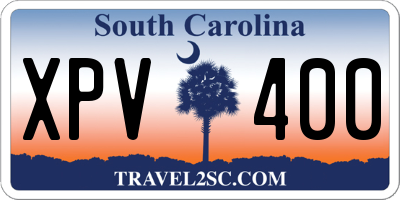 SC license plate XPV400