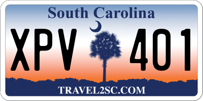 SC license plate XPV401